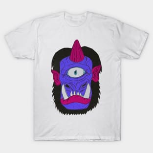 Cyclops Monster Mask Cardboard Papercraft Putrid Purple T-Shirt